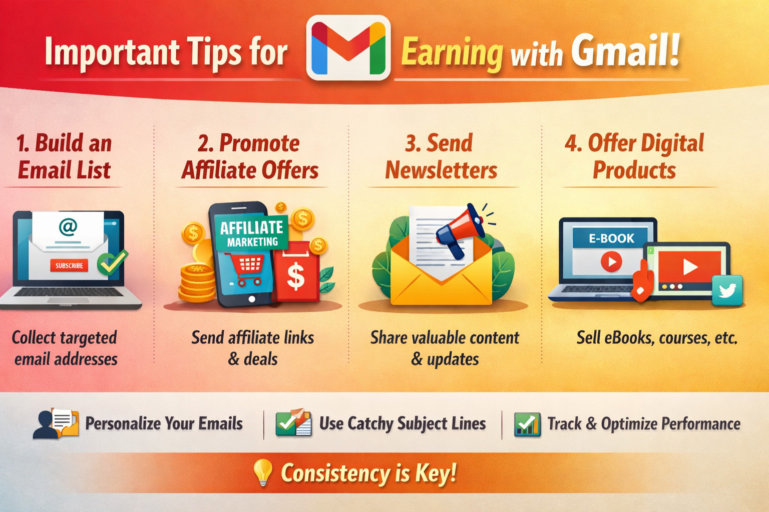 Important tips for Gmail earnings